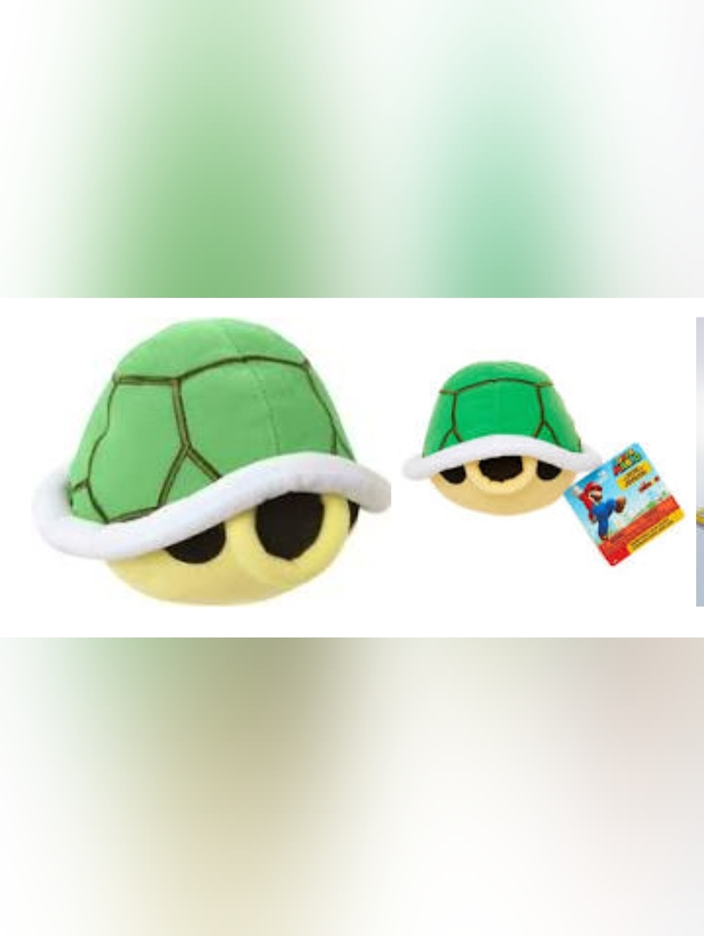 Super Mario World of Nintendo Green Koopa Turtle Shell plush toy with Sounds EUC